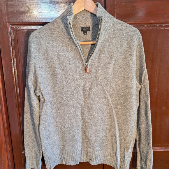 J Crew 1/4 zip wool sweater - Picture 1 of 4